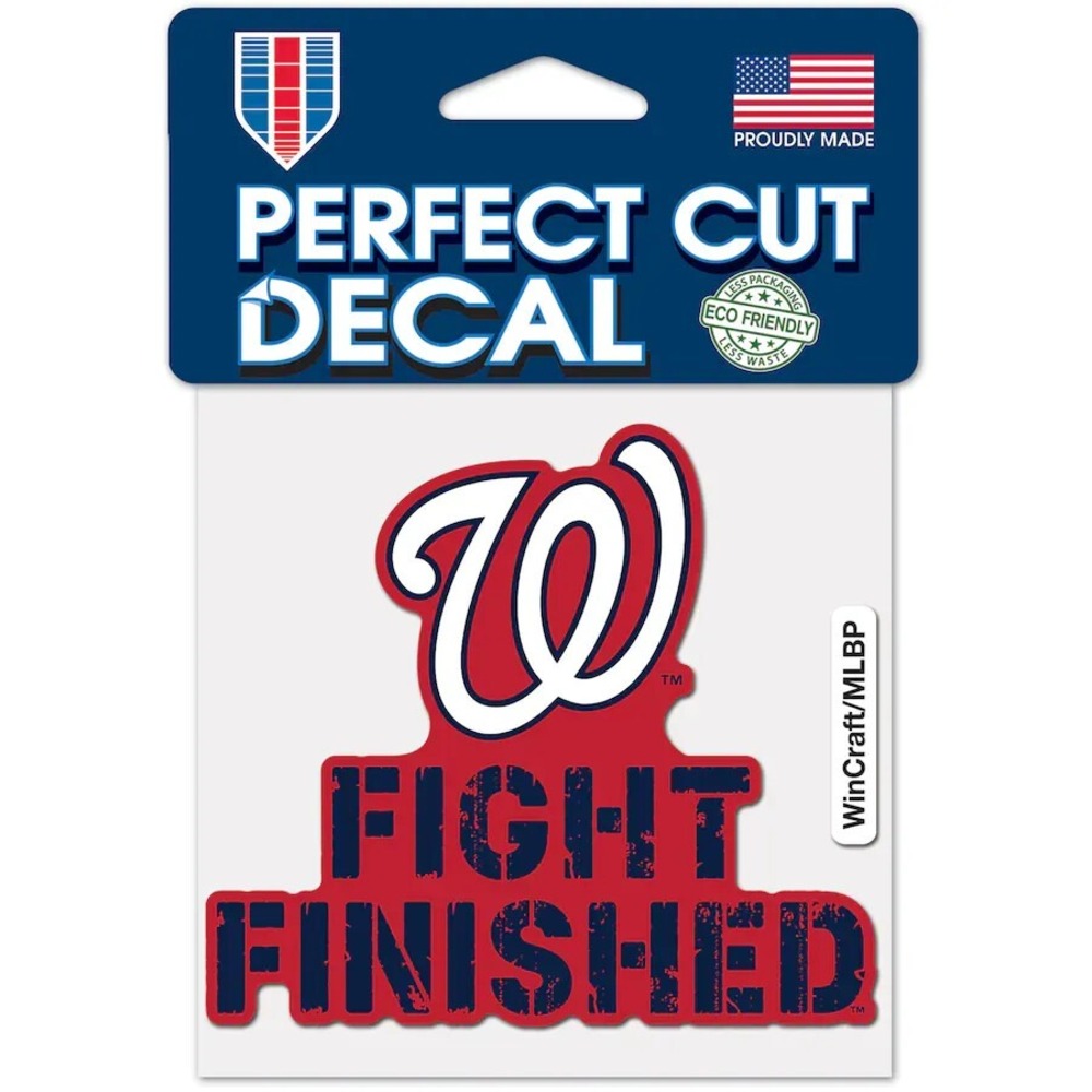 Perfect Cut Decal WASHINGTON NATIONS Fight Finished‎ Baseball MLB Licensed NEW